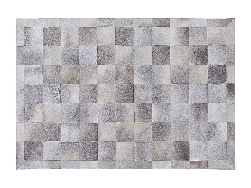 Tappeto in pelle grigia 140 x 200 cm ALACAM