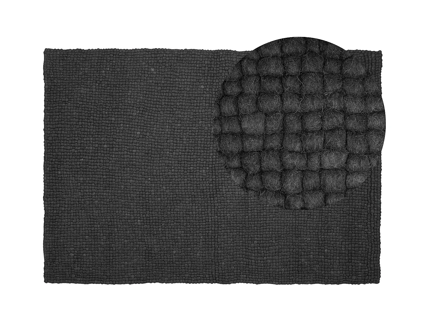 Tapis AMDO Gris foncé 160 x 230 cm Laine