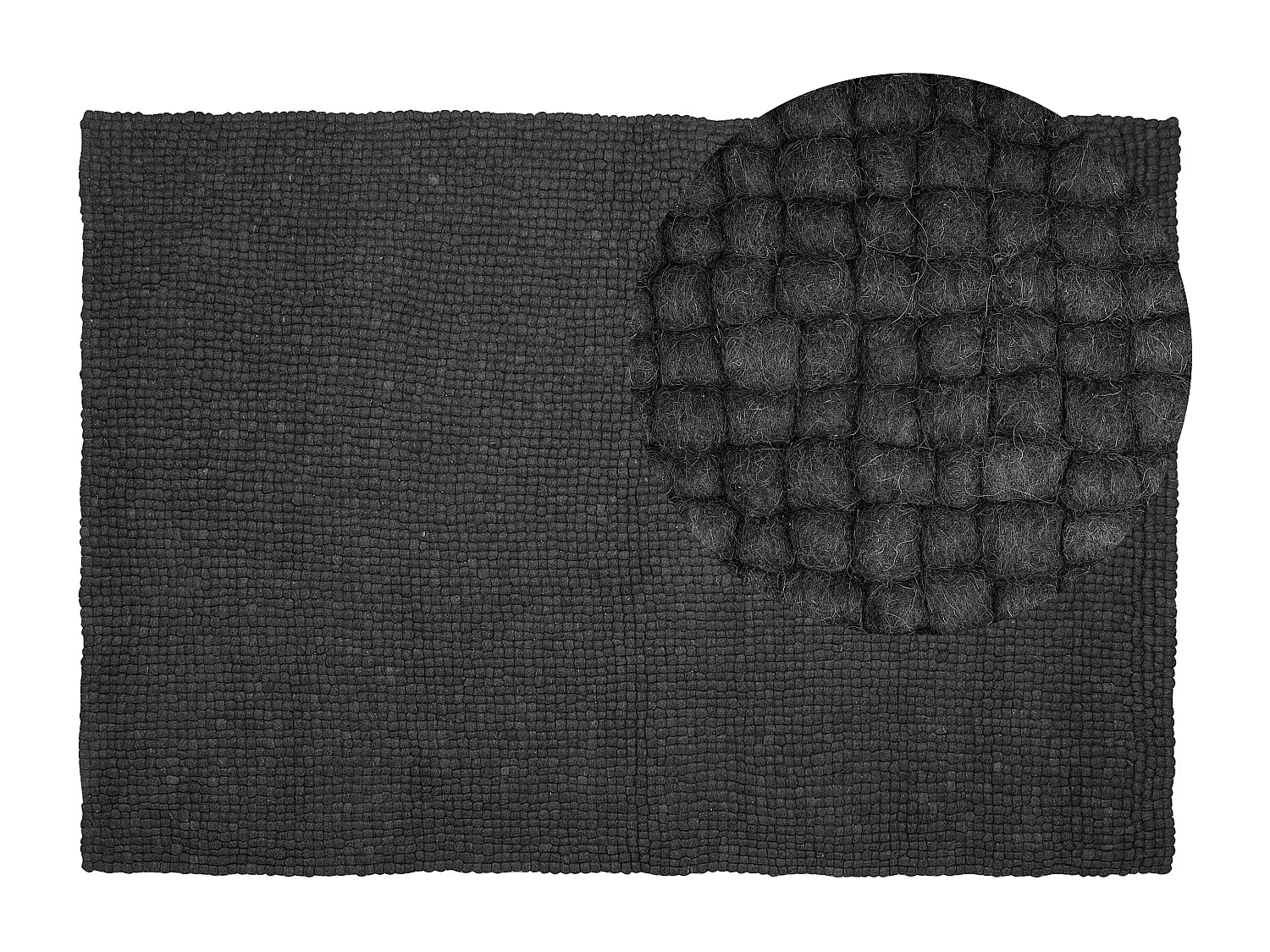 Tapis AMDO Gris foncé 160 x 230 cm Laine