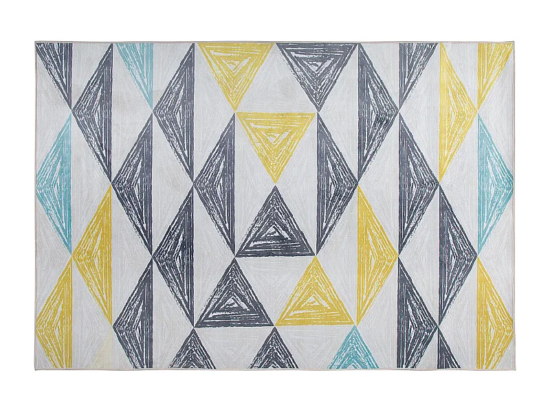 Vloerkleed polyester geel/grijs 160 x 230 cm KALEN