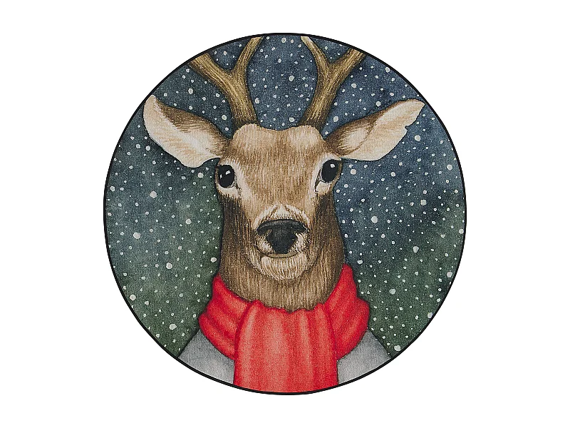 Vloerkleed polyester meerkleurig ⌀ 140 cm EREGLI