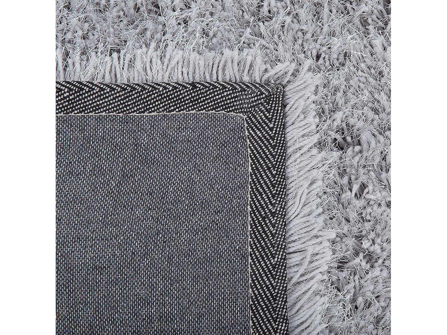 Tappeto shaggy rettangolare grigio chiaro 140 x 200 cm CIDE