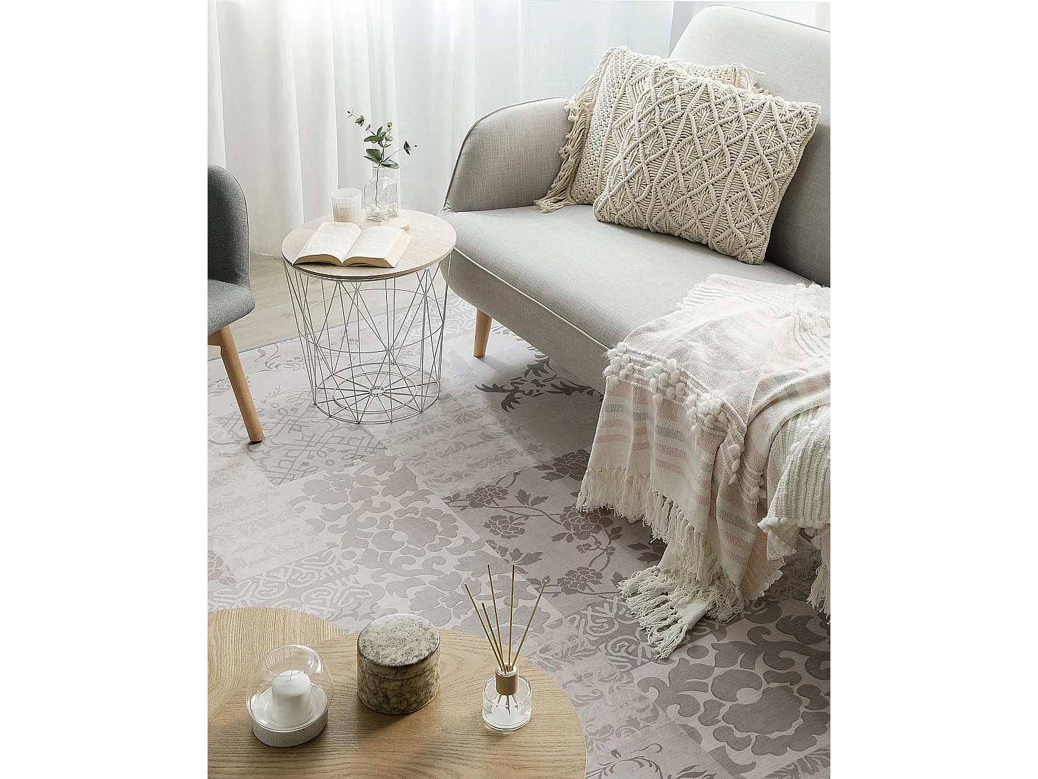 Teppich mehrfarbig 160 x 230 cm orientalisches Muster Kurzflor BALLICA