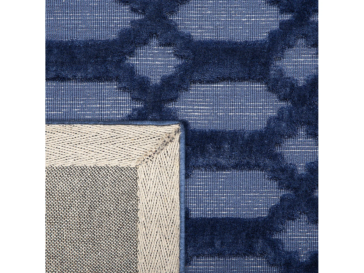 Tapis CIZRE Bleu marine 140 x 200 cm Soie artificielle