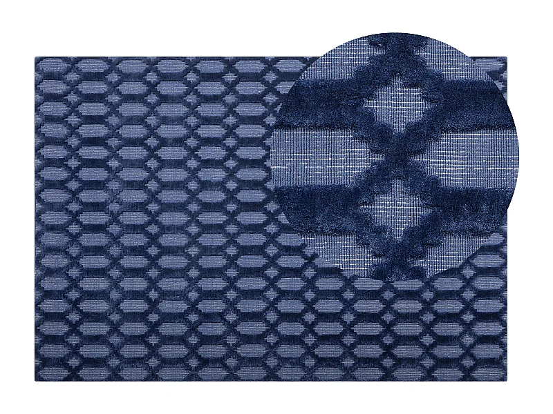 Tappeto blu navy 140 x 200 cm a pelo corto CIZRE