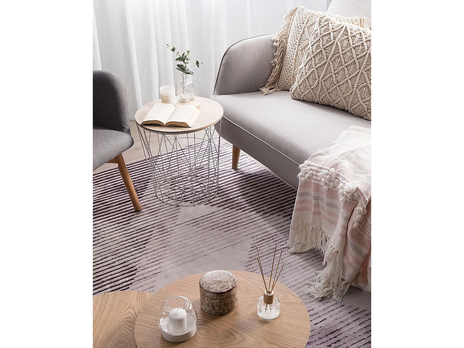 Tapis KALE Rose 140 x 200 cm