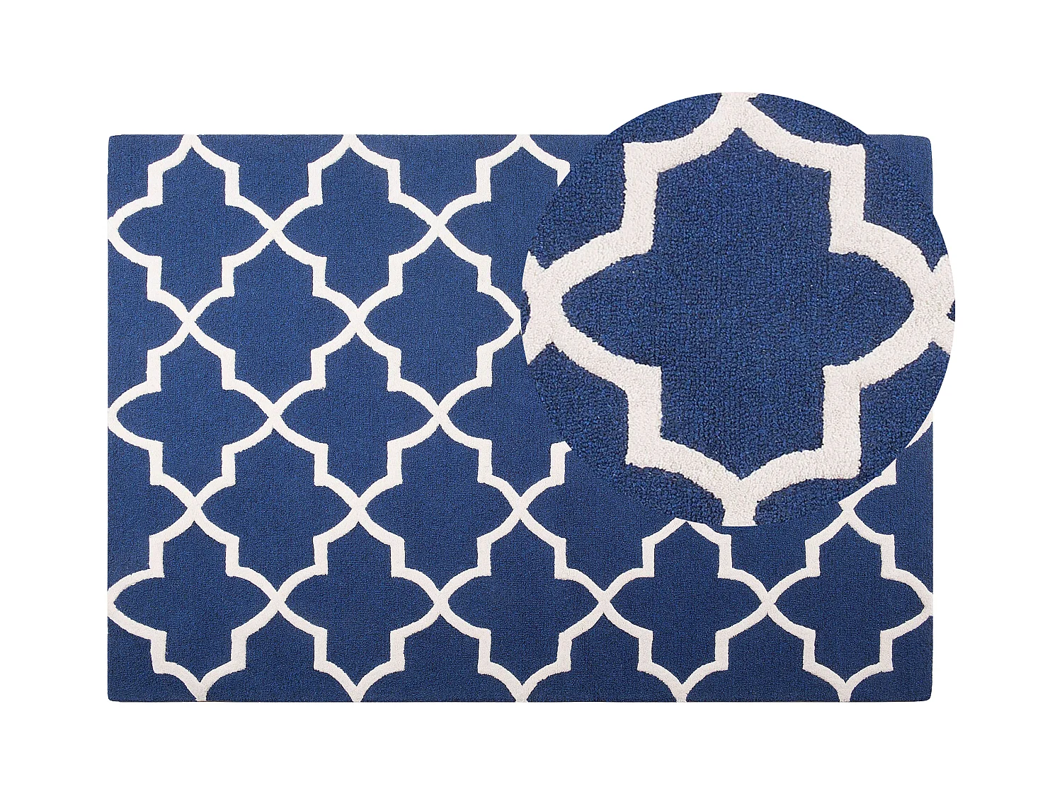 Tapis SILVAN Bleu marine 140 x 200 cm Laine