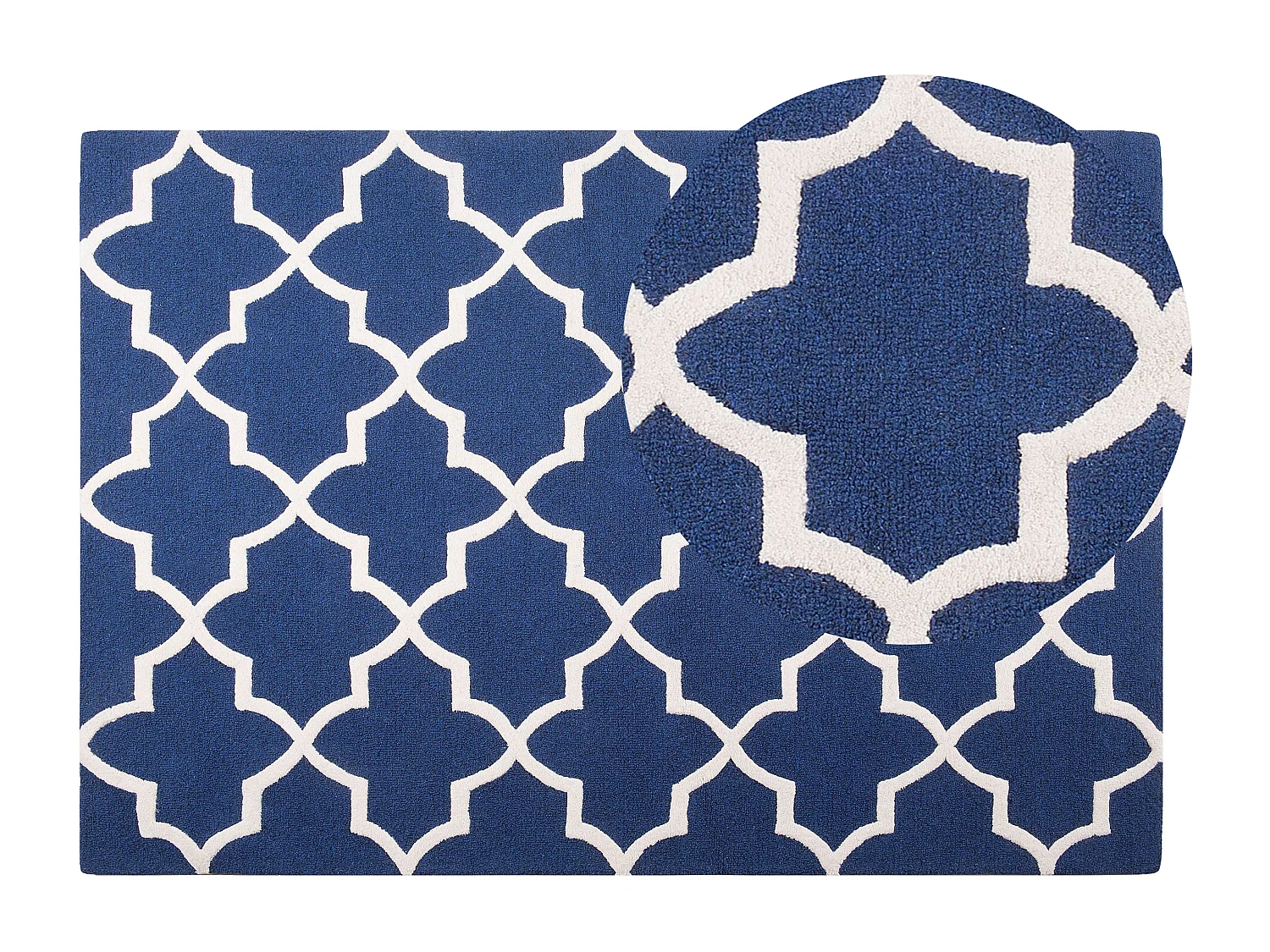 Tapis SILVAN Bleu marine 140 x 200 cm Laine