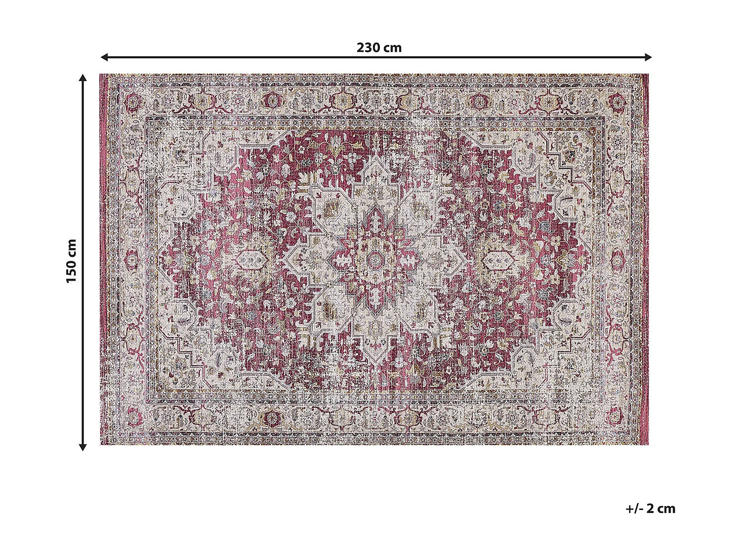 Tapis ARHAVI Rouge 150 x 230 cm