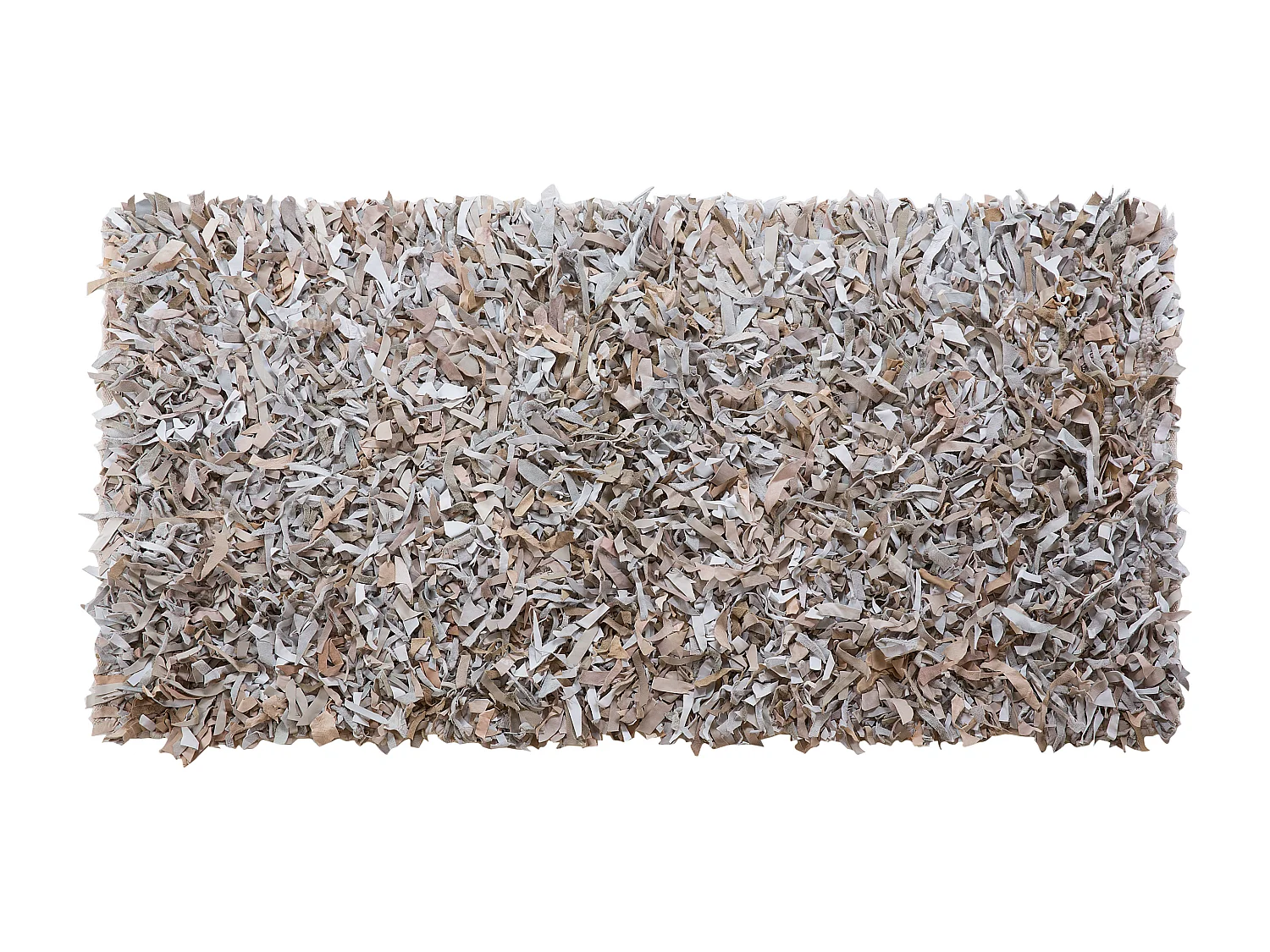 Vloerkleed leer licht beige 80 x 150 cm MUT