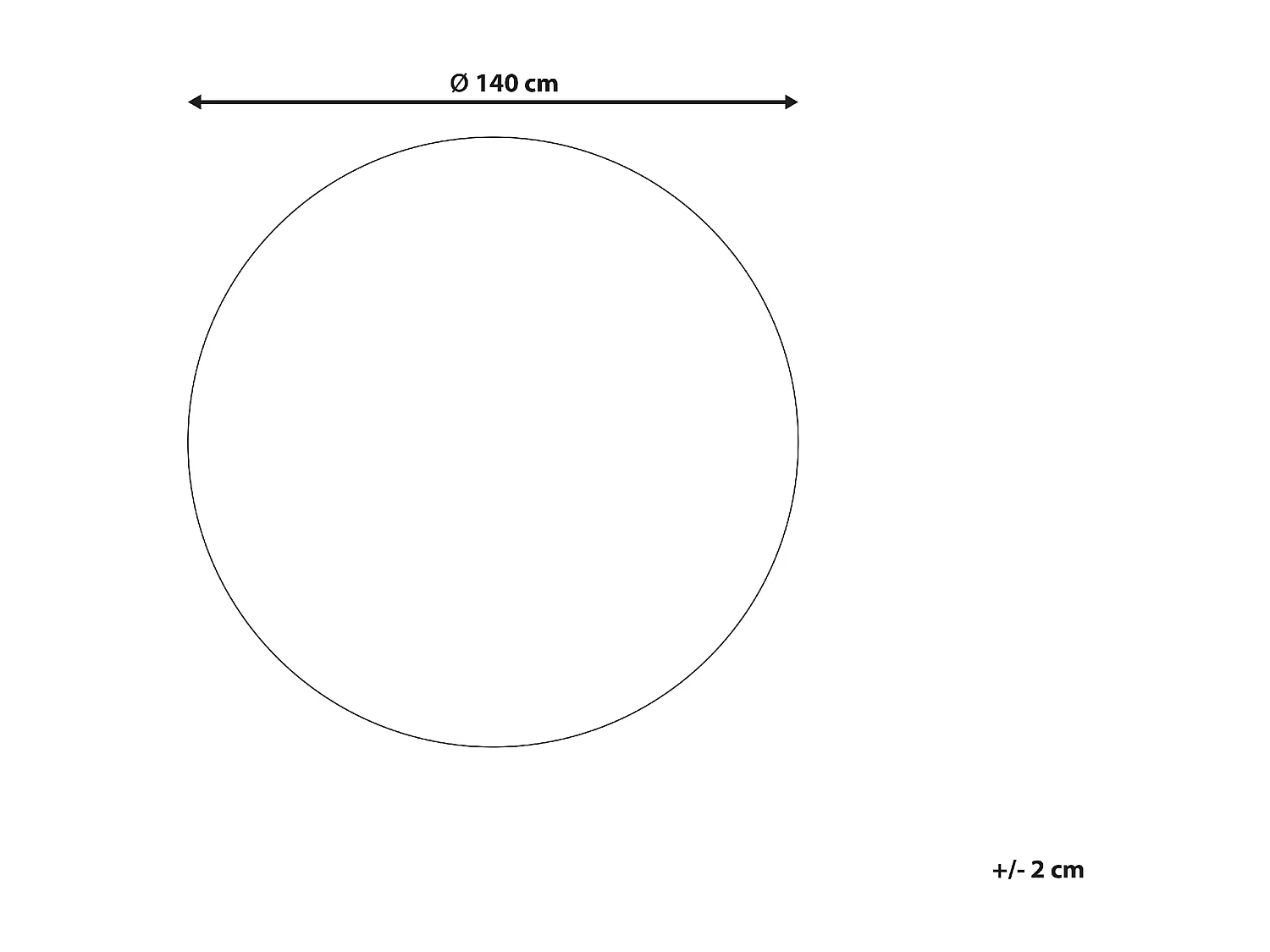 Tappeto viscosa grigio chiaro ø 140 cm GESI II