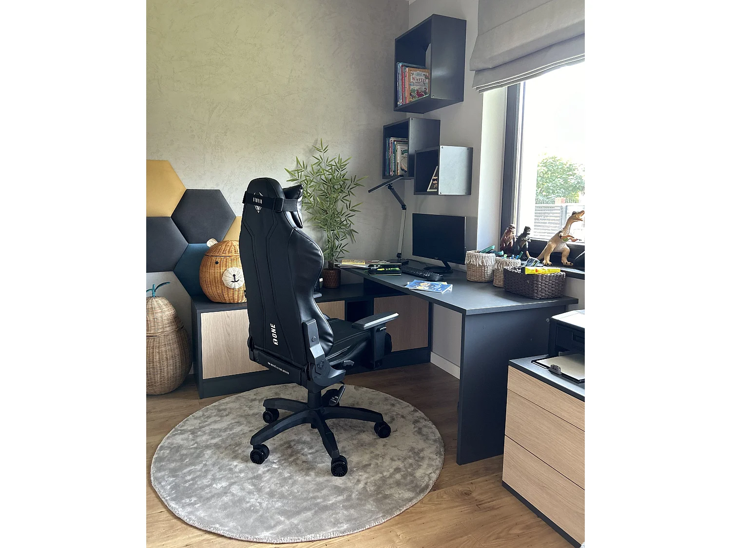 Teppich hellgrau ⌀ 140 cm Kurzflor GESI II