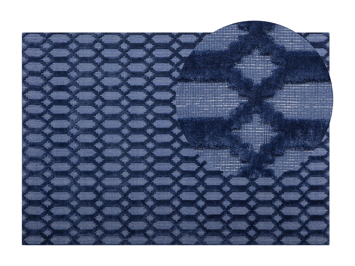 Vloerkleed viscose marineblauw 160 x 230 cm CIZRE