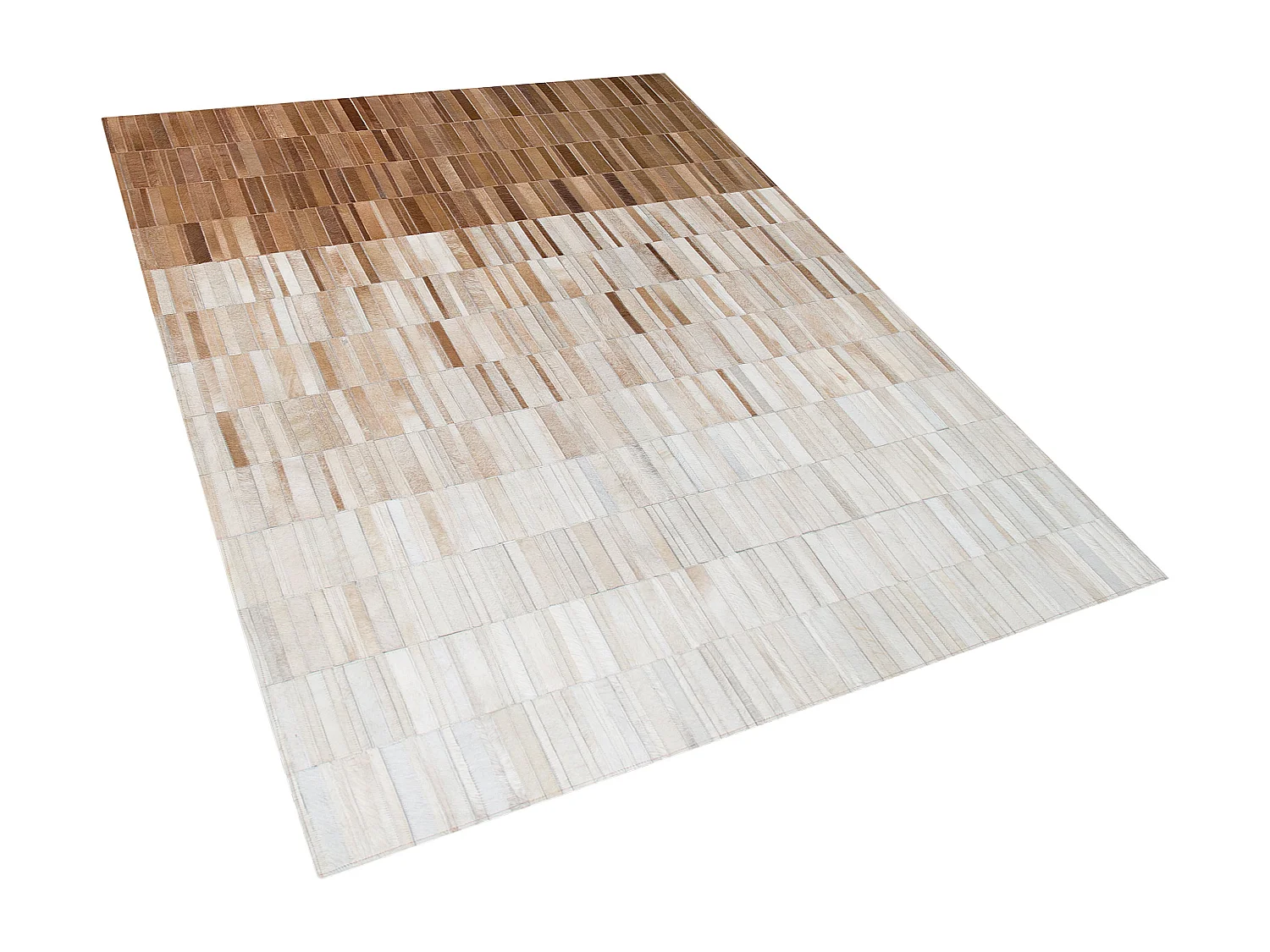 Vloerkleed leer beige 160 x 230 cm YAGDA