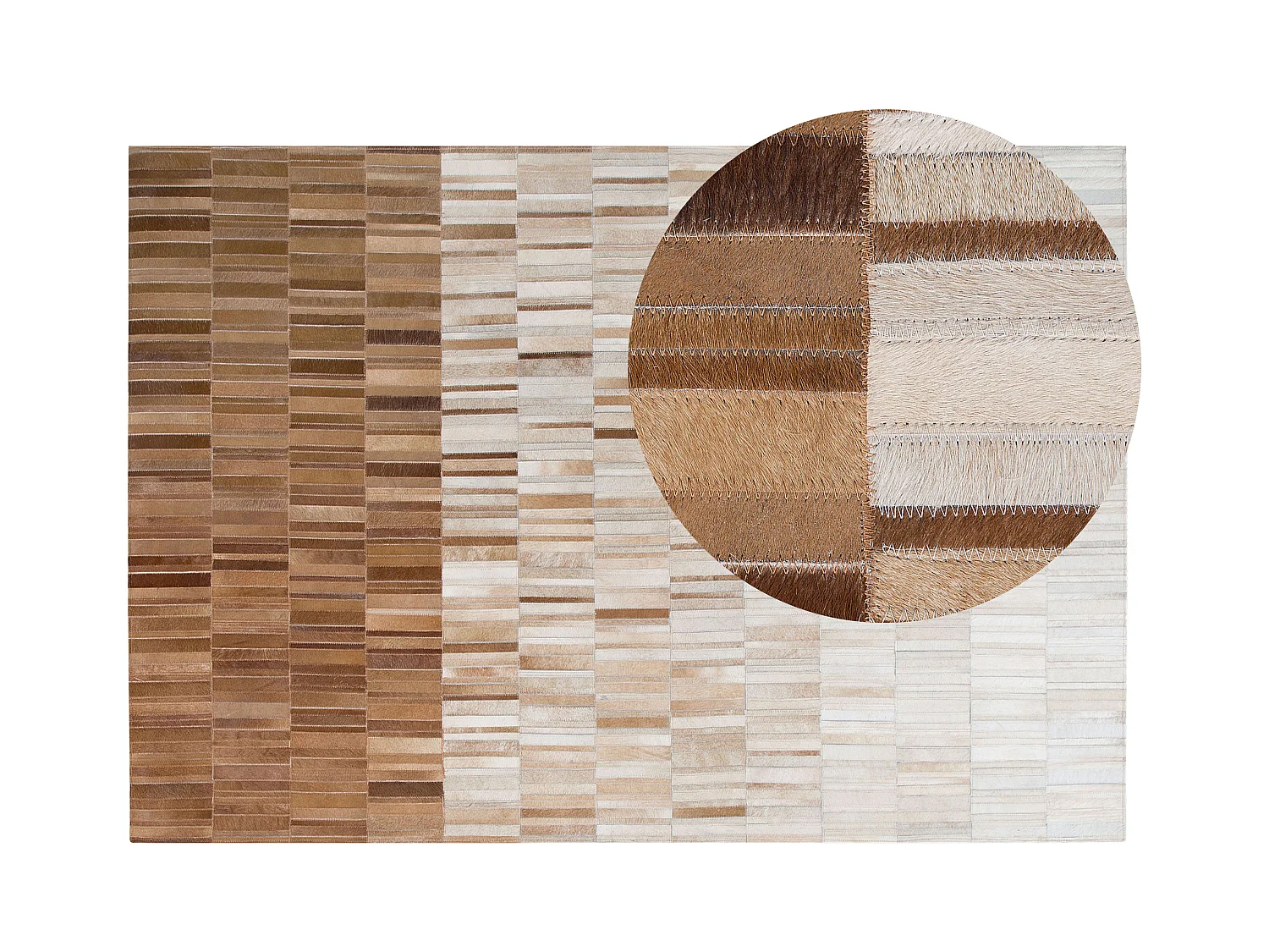 Tapis en cuir beige 160 x 230 cm YAGDA