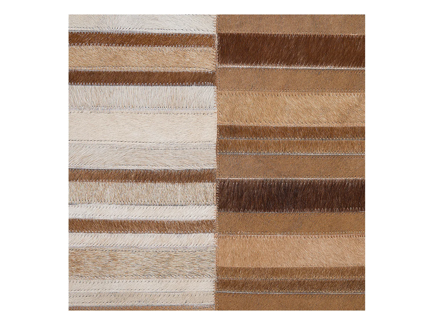 Tapis en cuir beige 160 x 230 cm YAGDA