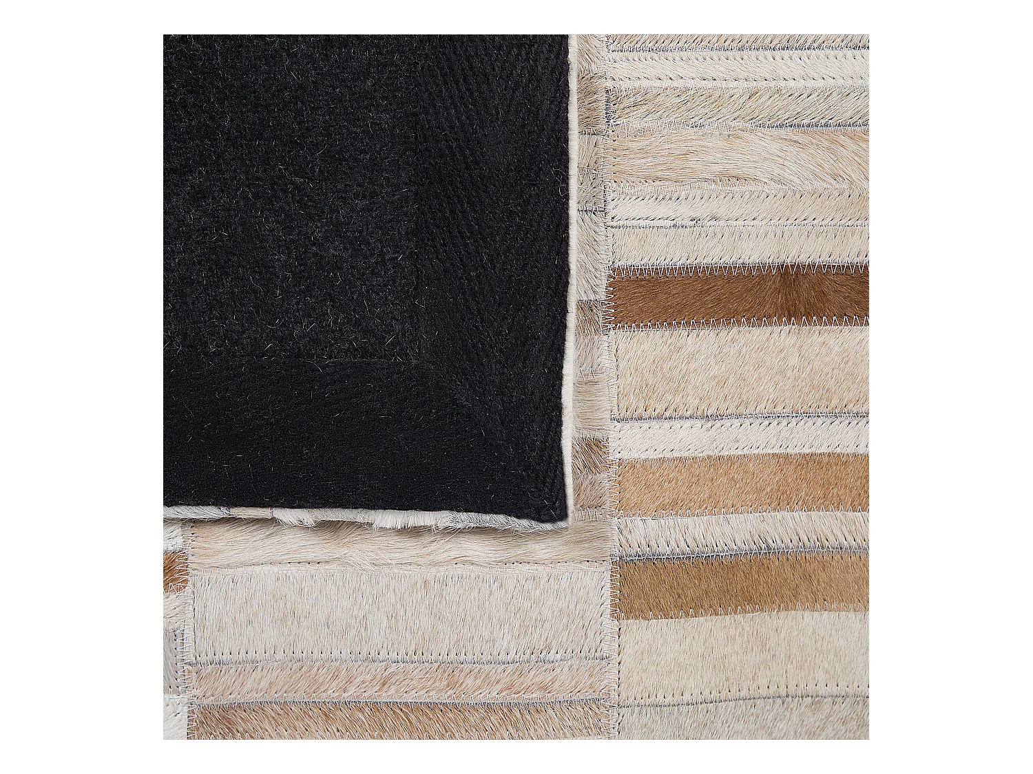 Tapis en cuir beige 160 x 230 cm YAGDA