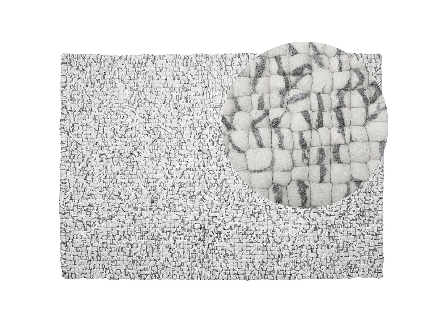 Tapis en laine gris clair 160 x 230 cm AMDO
