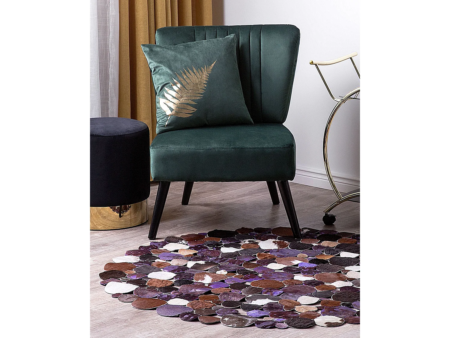 Alfombra SORGUN ø 140 cm Piel Violeta