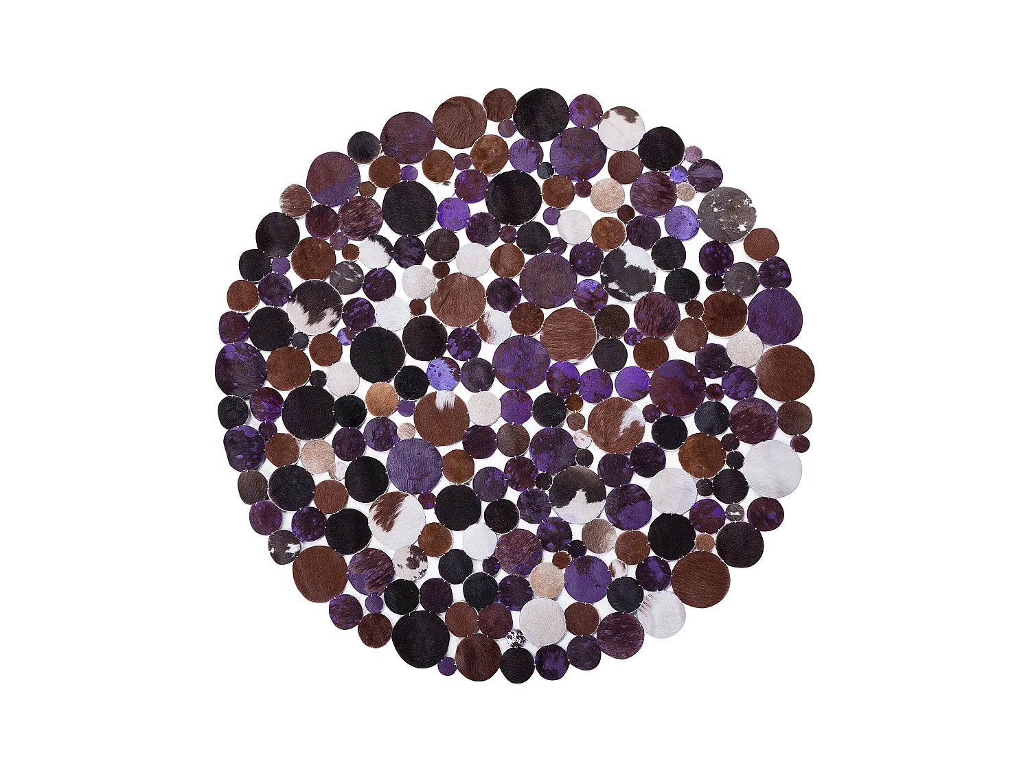 Tapis SORGUN Violet ø 140 cm Cuir