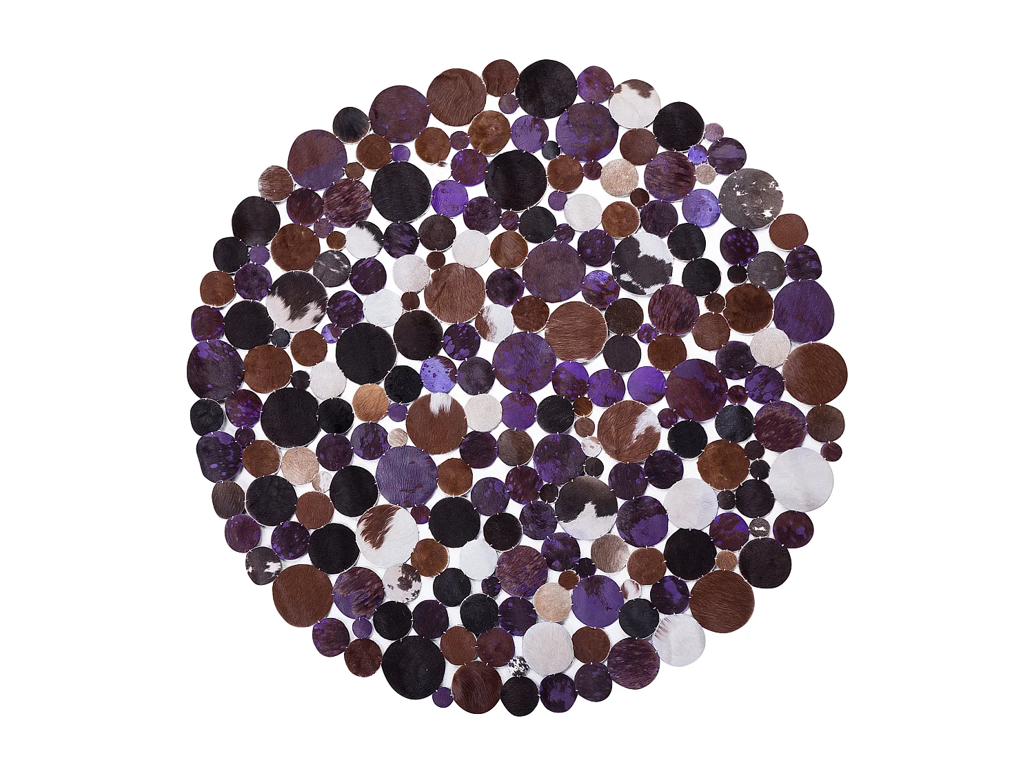 Tapis SORGUN Violet ø 140 cm Cuir