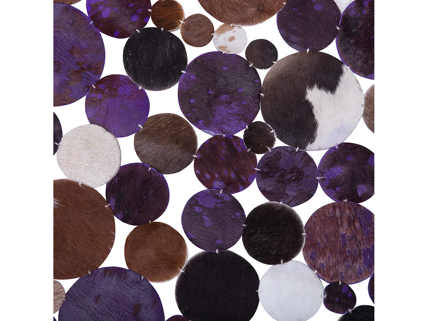 Tapis SORGUN Violet ø 140 cm Cuir