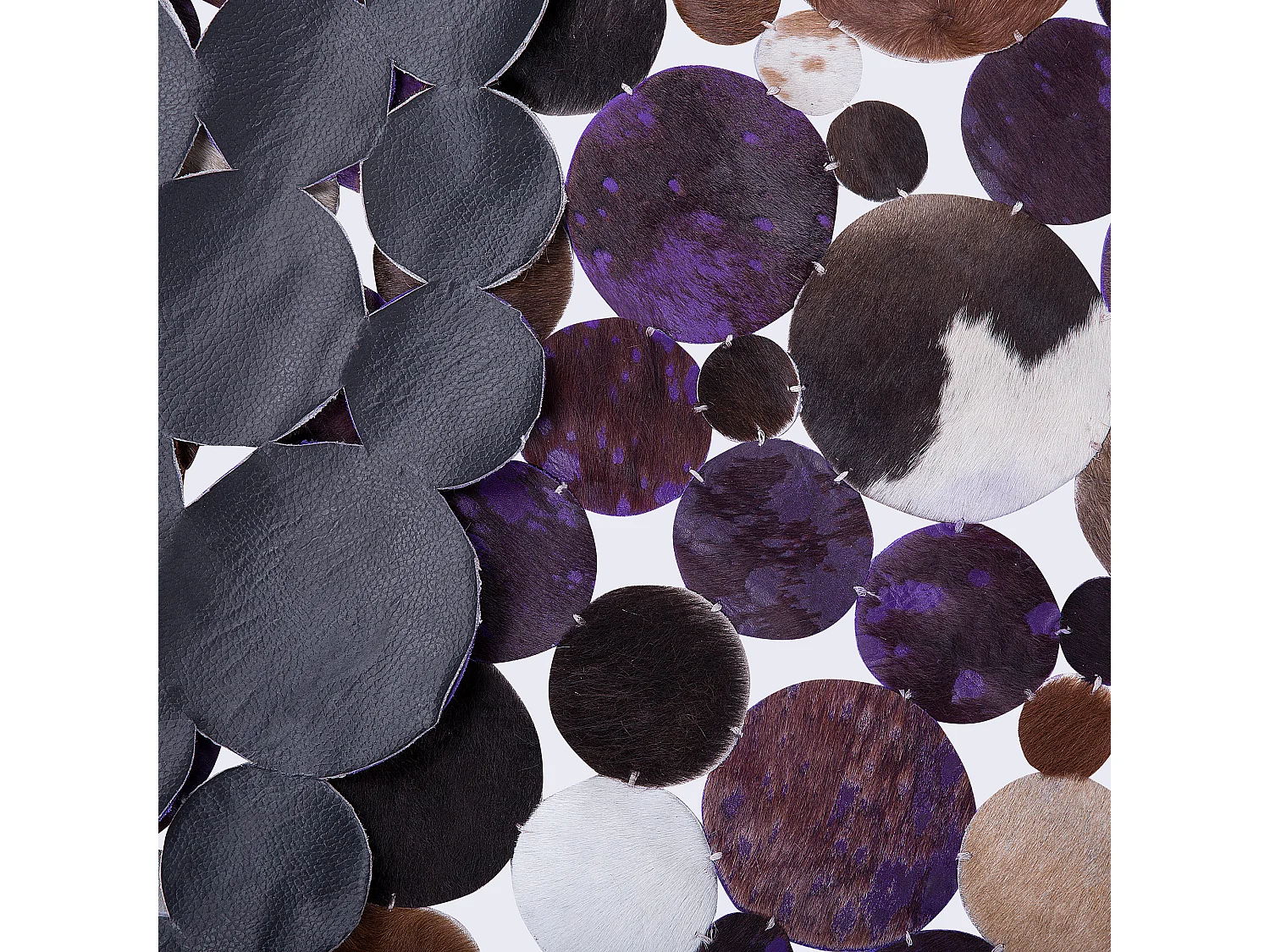 Tapis SORGUN Violet ø 140 cm Cuir