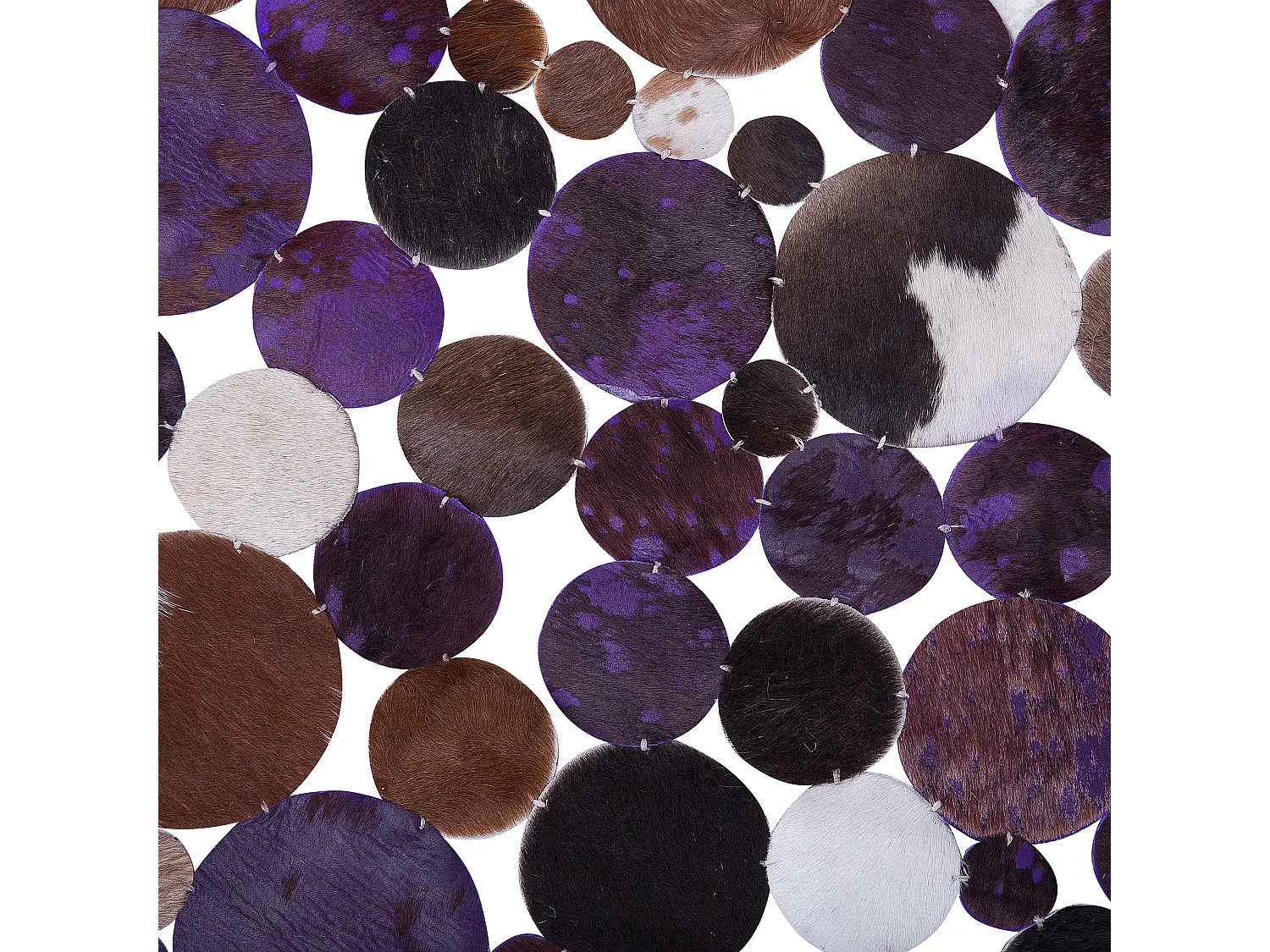 Tapis SORGUN Violet ø 140 cm Cuir