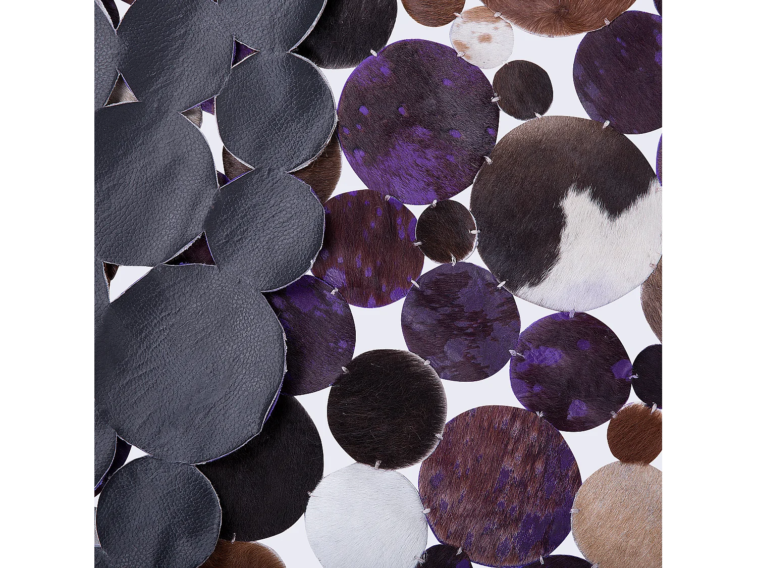 Tapis SORGUN Violet ø 140 cm Cuir