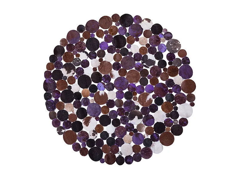 Tapis SORGUN Violet ø 140 cm Cuir
