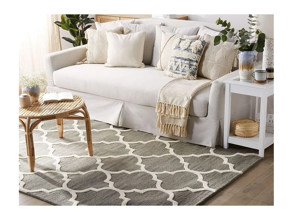 Tapis YALOVA Gris 160 x 230 cm Laine