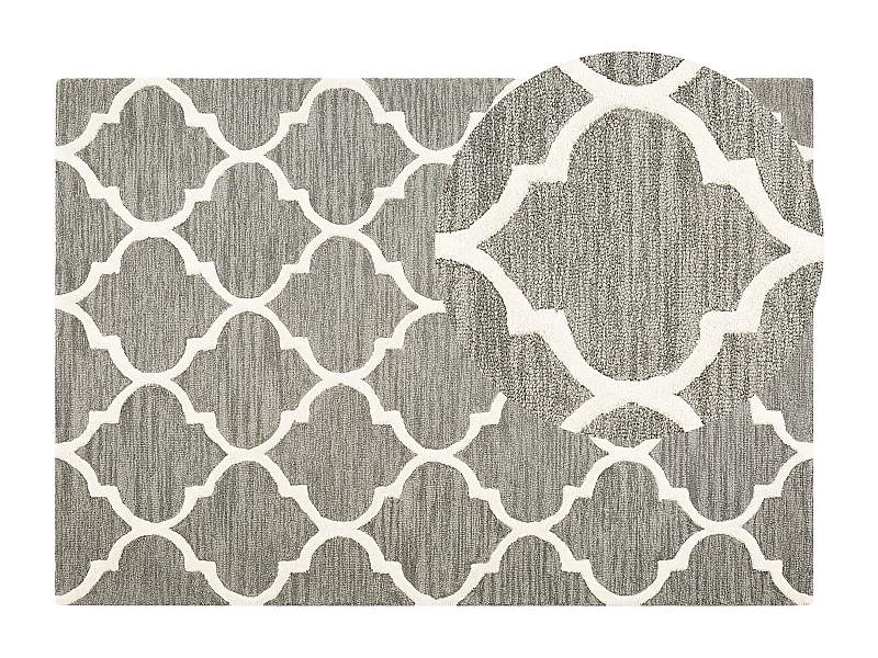 Tapis YALOVA Gris 160 x 230 cm Laine