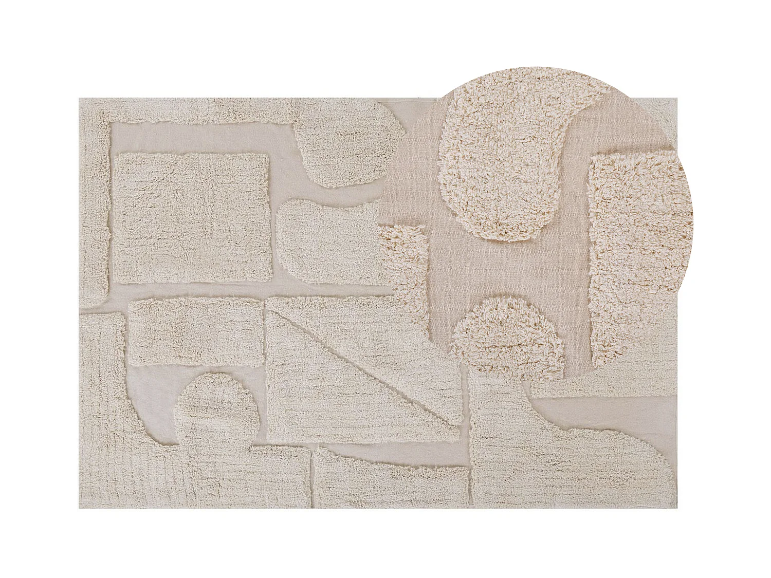 Tapis DIYADIN Beige 140 x 200 cm Coton