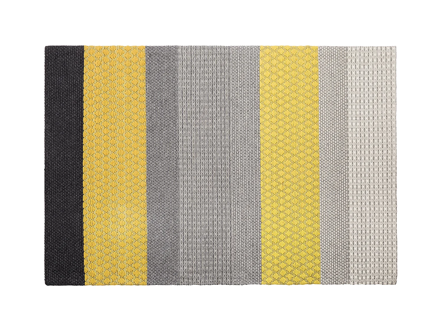 Tappeto lana grigio e giallo 140 x 200 cm AKKAYA