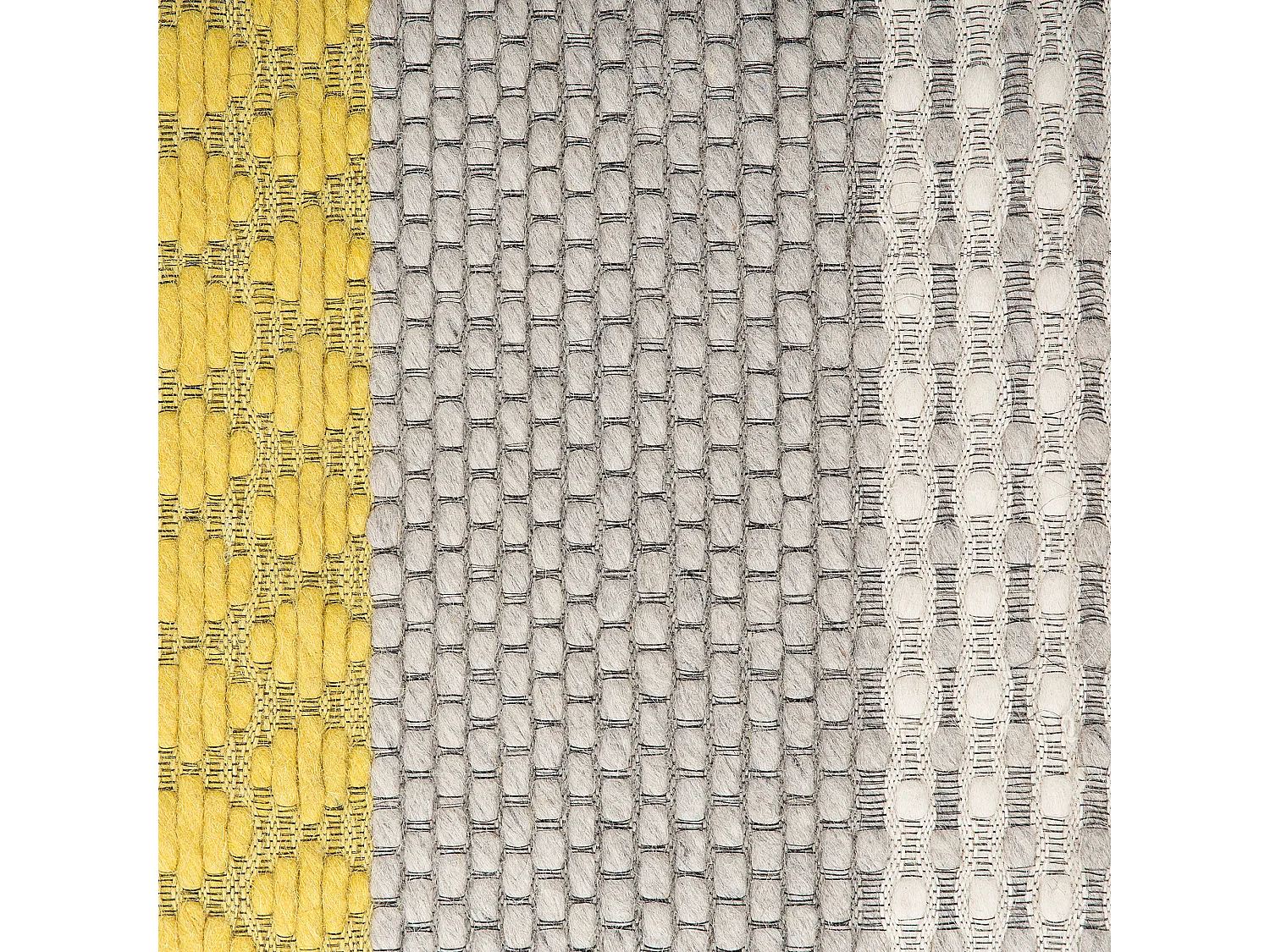 Tapete em lã amarela e cinzenta 140 x 200 cm AKKAYA