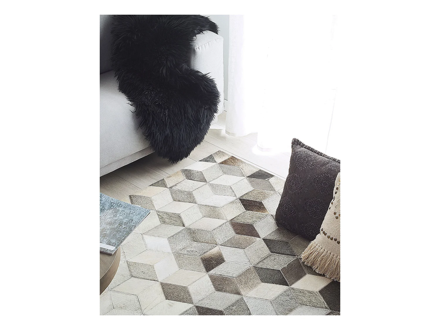 Alfombra SASON 160 x 230 cm Piel Beige