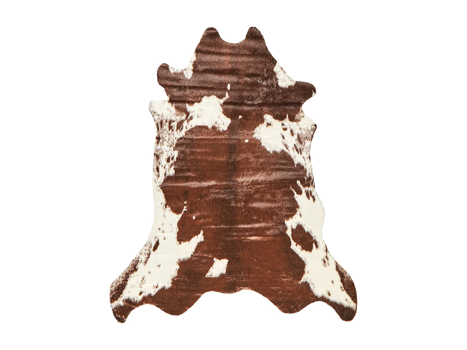 Vloerkleed imitatieleer bruin/wit 130 x 170 cm BOGONG