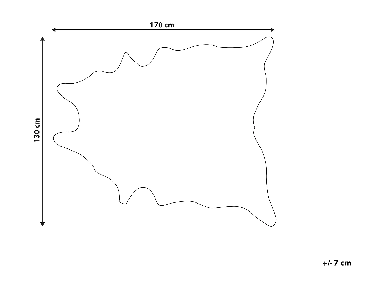 Vloerkleed imitatieleer bruin/wit 130 x 170 cm BOGONG
