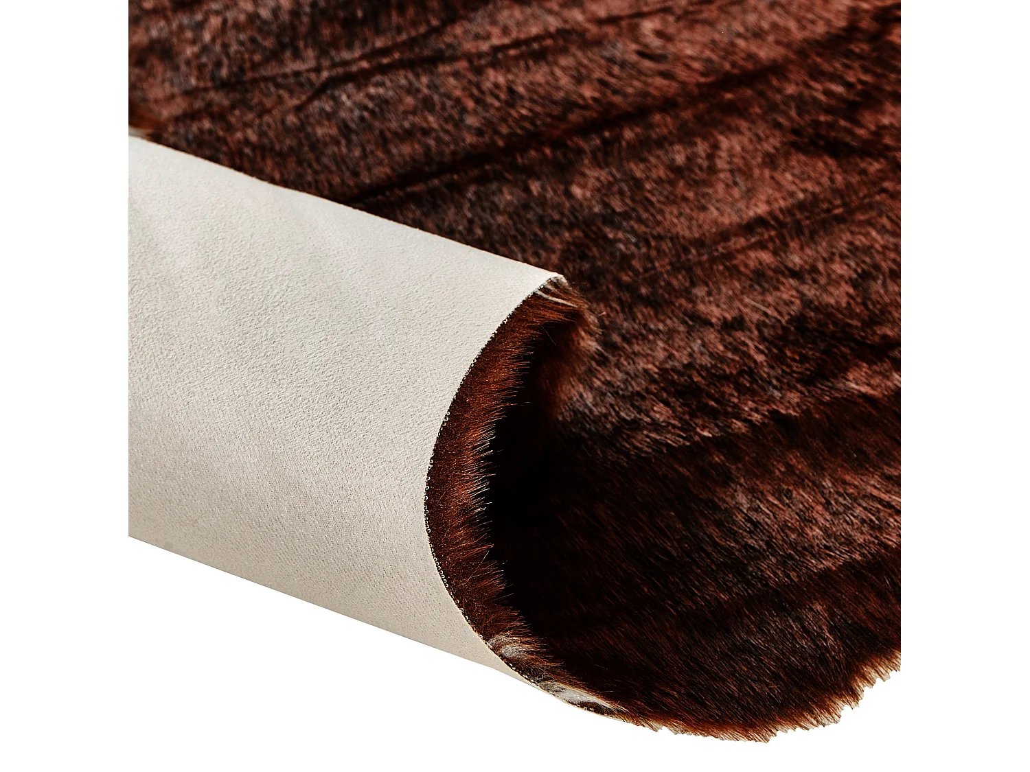 Vloerkleed imitatieleer bruin/wit 130 x 170 cm BOGONG