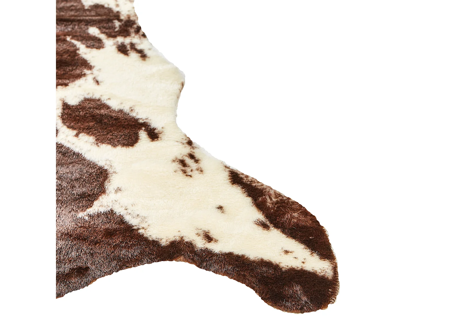 Vloerkleed imitatieleer bruin/wit 130 x 170 cm BOGONG