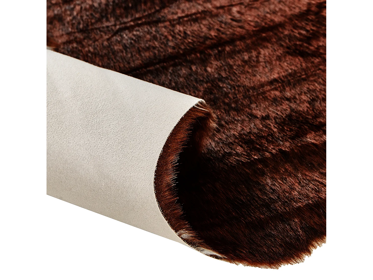 Vloerkleed imitatieleer bruin/wit 130 x 170 cm BOGONG