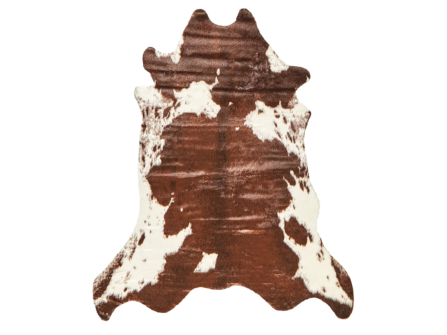 Vloerkleed imitatieleer bruin/wit 130 x 170 cm BOGONG