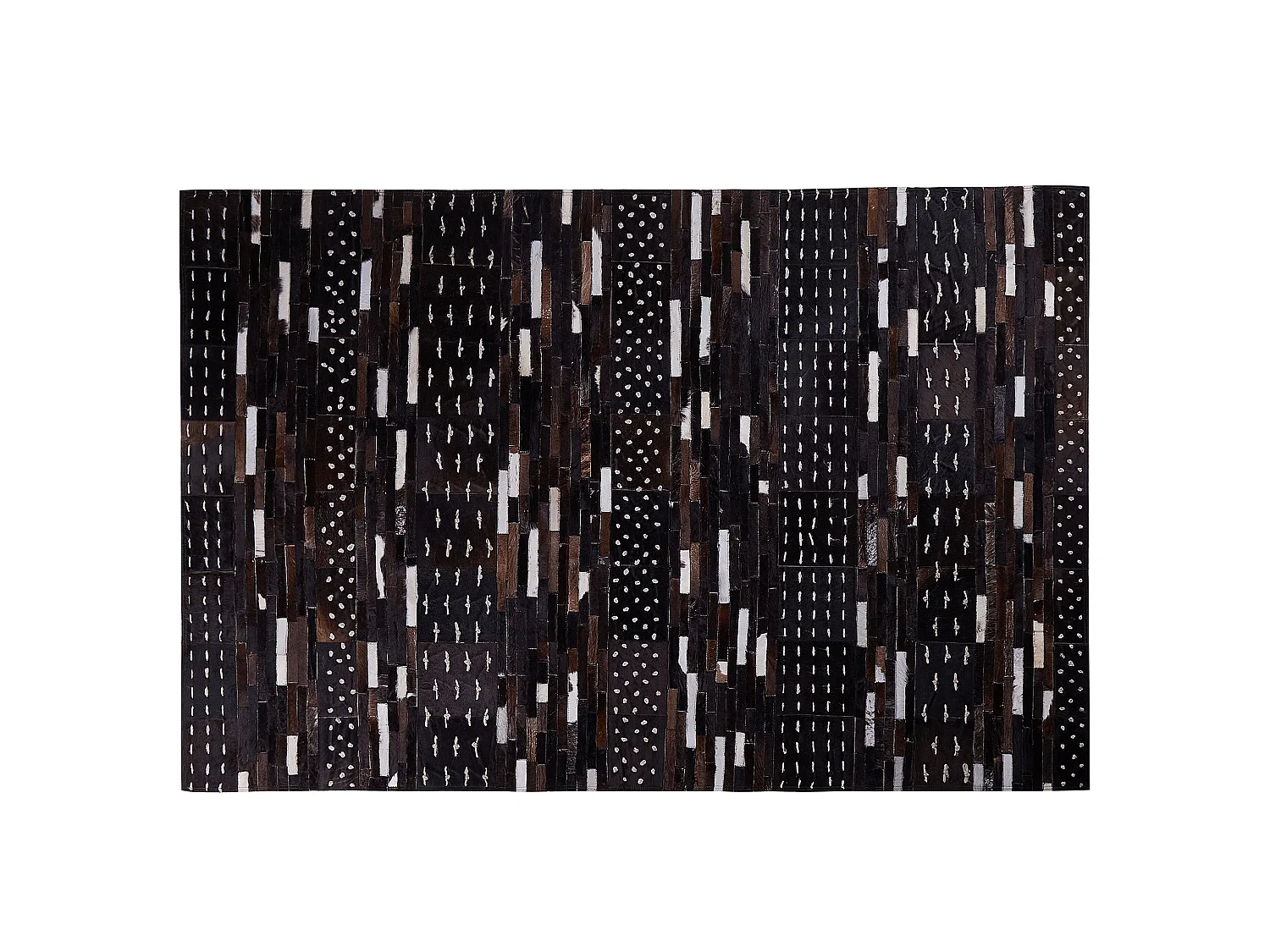 Tappeto in pelle marrone scuro 140 x 200 cm AKSEKI