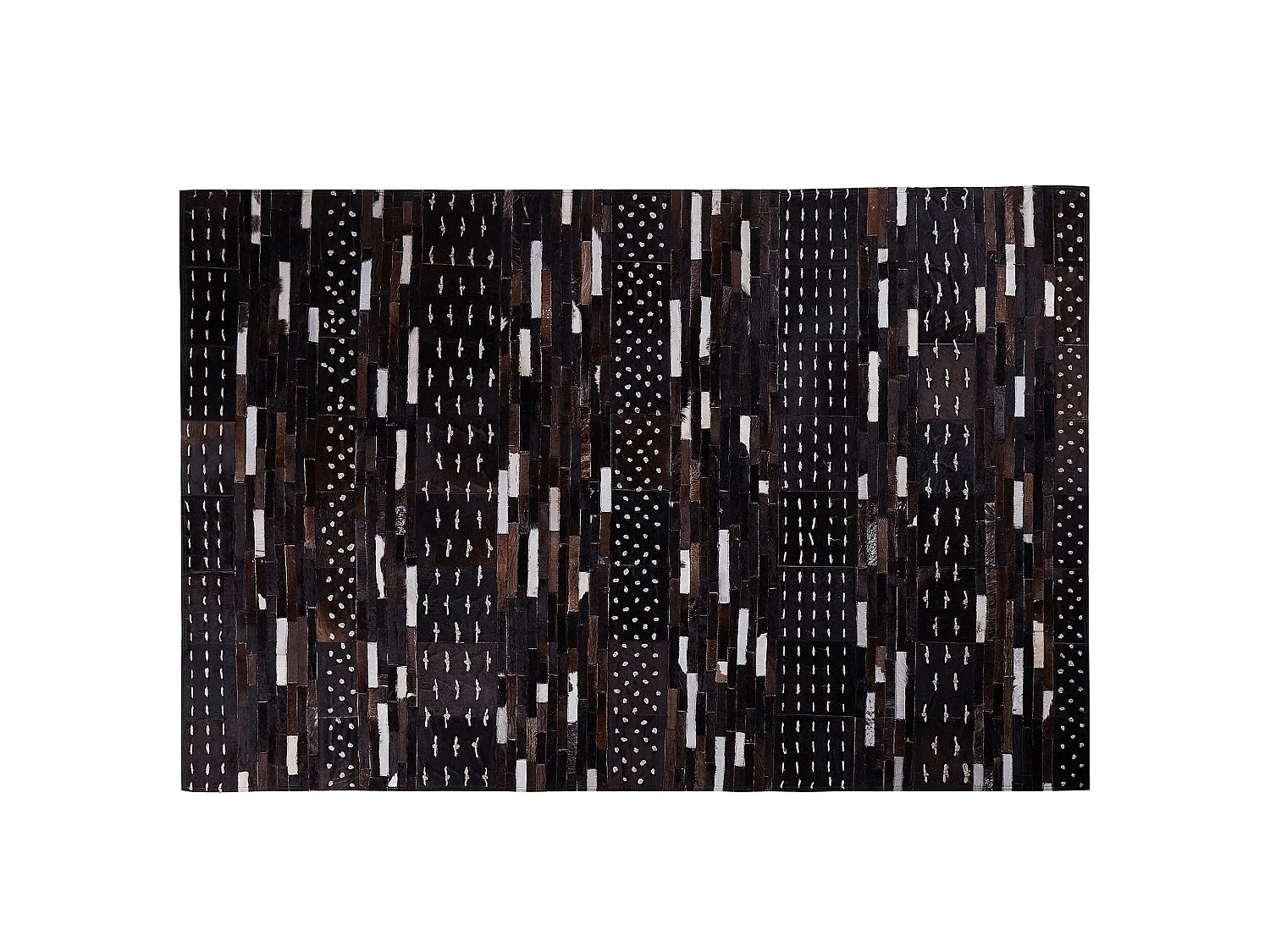 Tappeto in pelle marrone scuro 140 x 200 cm AKSEKI