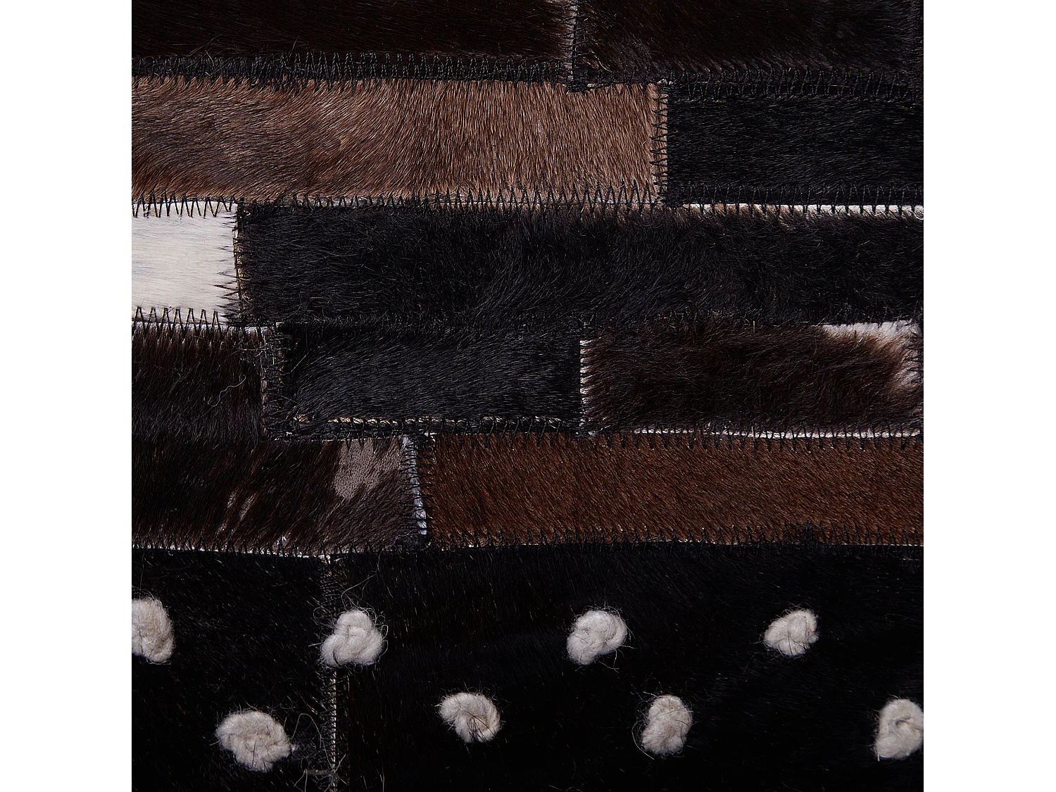 Tappeto in pelle marrone scuro 140 x 200 cm AKSEKI