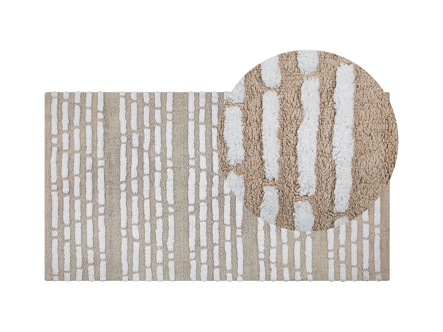 Tapis AHIRLI Beige 120 x 180 cm Coton