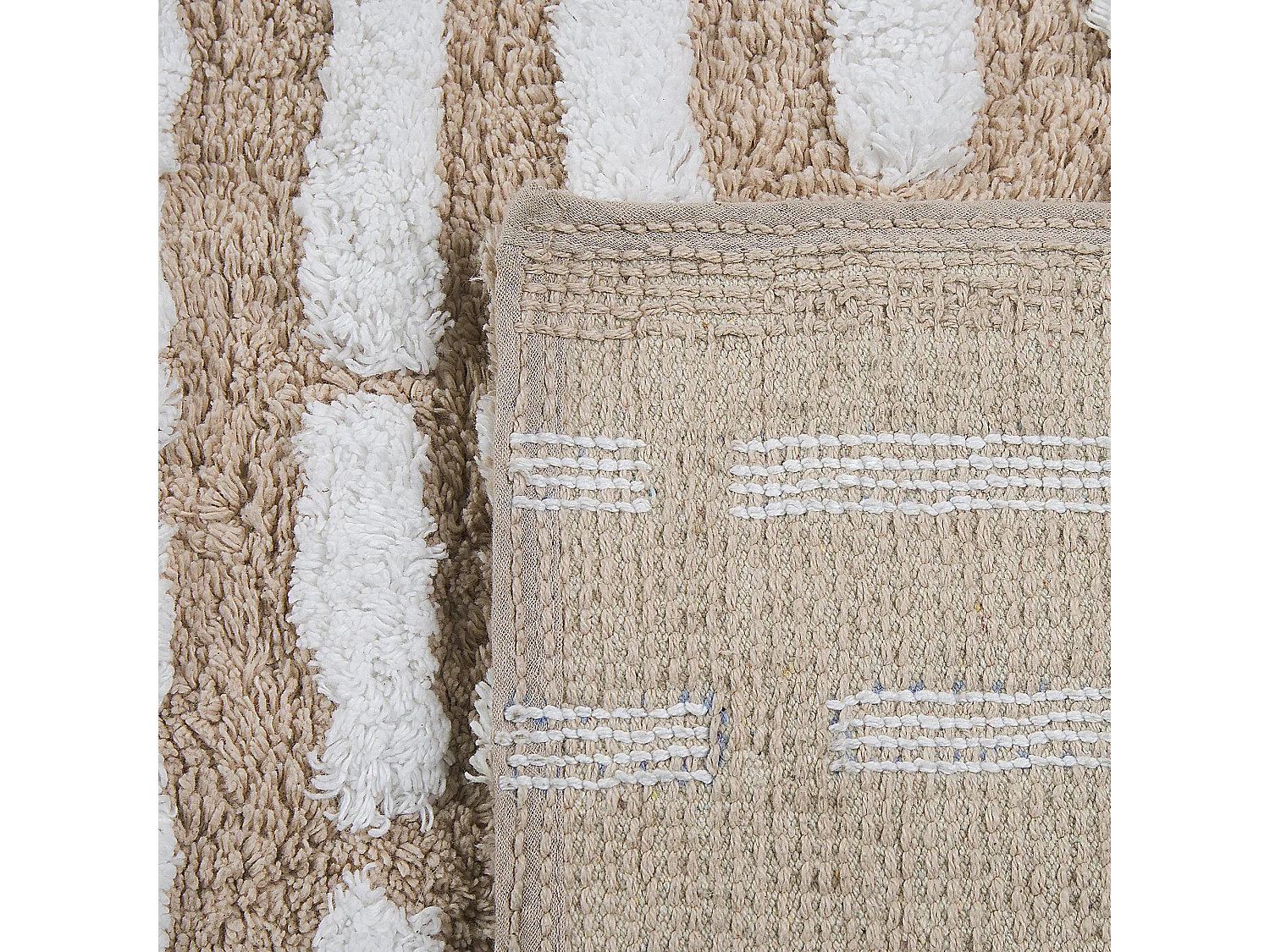 Tapete de algodão creme 120 x 180 cm AHIRLI