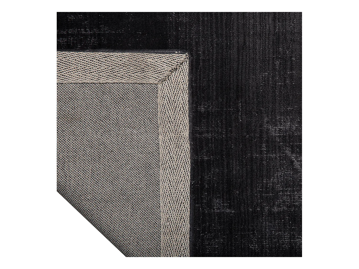 Teppich Viskose Gradient grau-schwarz 200x200 cm Modernes Design Ercis