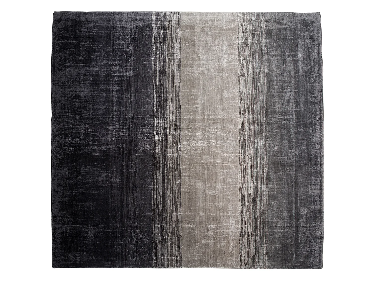 Dywan wiskozowy 200 x 200 cm czarno-szary ERCIS