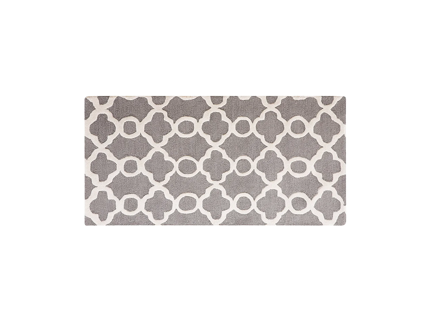 Tapis en coton et laine gris 80 x 150 cm ZILE